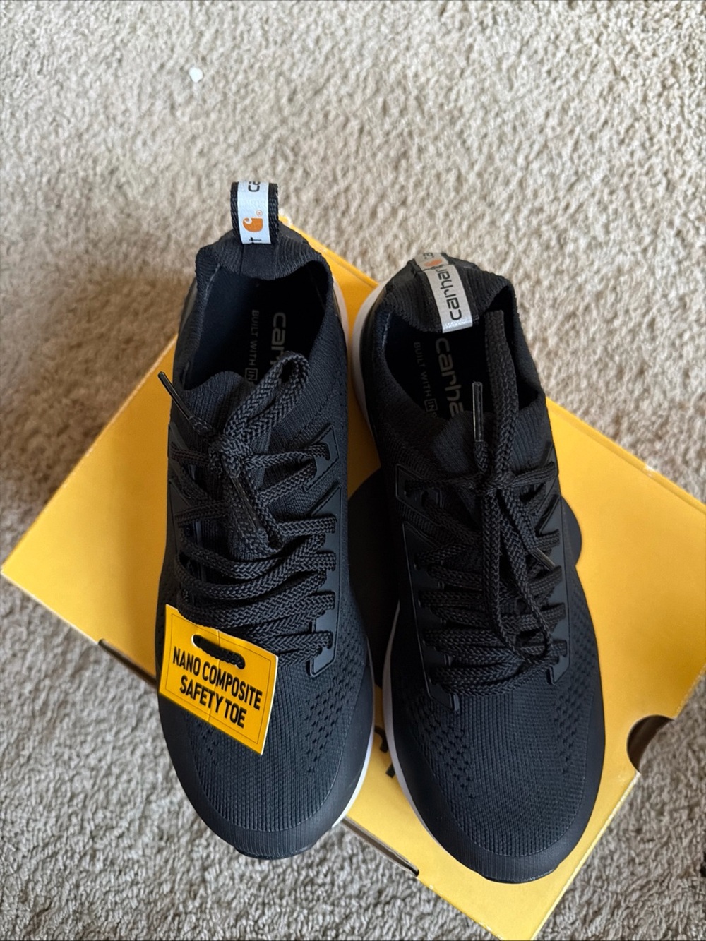 Carhartt Black Knit Safety Toe Work Sneakers